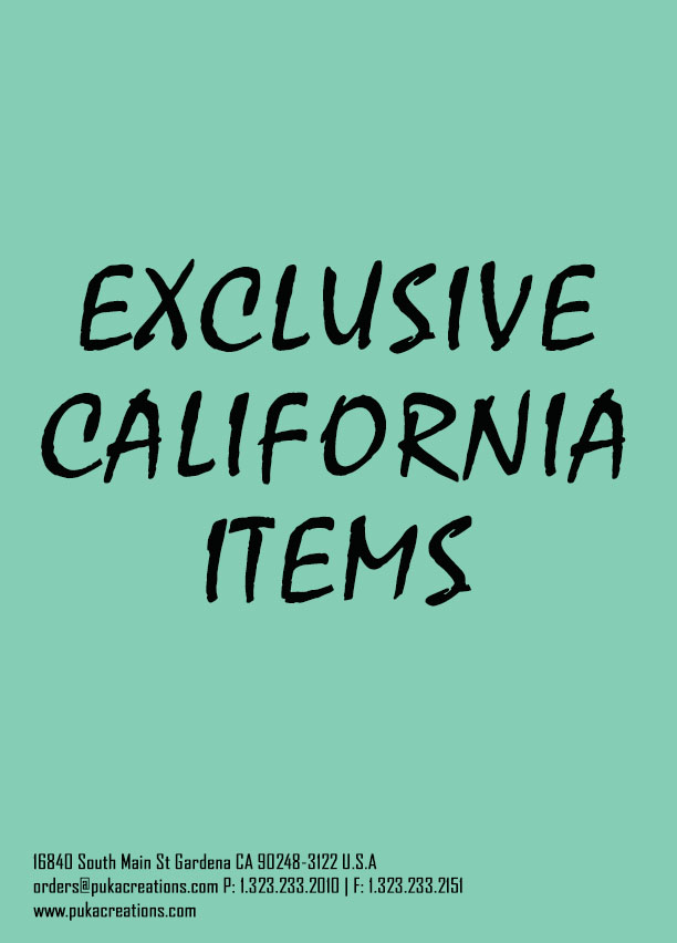 Exclusive California Items Now Available